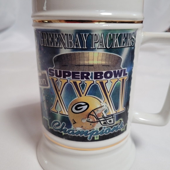 Greenbay Packers Superbowl XXXI  Championship Mug Stein - Picture 5 of 10